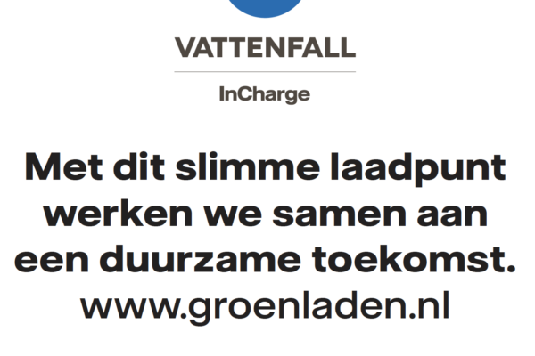 Sticker groen laden Vattenfall